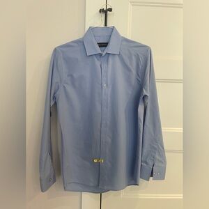 Elegant Blue Men's Dress Shirt